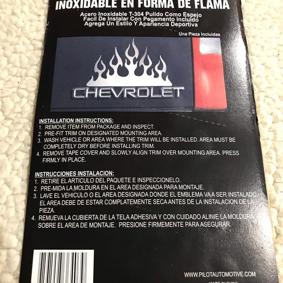 Bully Stick-on Tribal Flame Trim Stainless Steel Decal Mirror Polished T-304 Fla - Picture 13 of 16